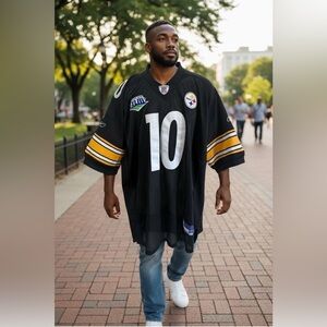 NFL Steelers Reebok Jersey #10 Santonio Holmes Pittsburg Size 54 Men’s Superbowl